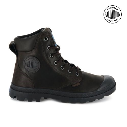 Palladium Pampa Cuff WP LUX Women's Boots Chocolate | UK H521-VZR